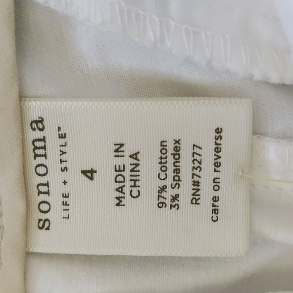 NEW Sonoma Mid-Rise Original Fit Slimming Mid-Rise Bermuda Shorts 4 White - Picture 3 of 14